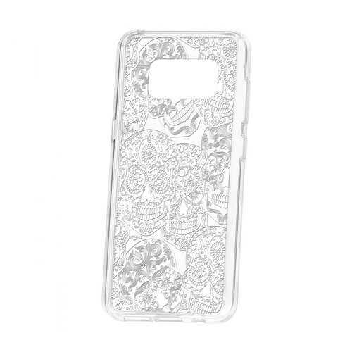 Чехол Kruche Samsung Galaxy S8 Print Skull White в МегаФон