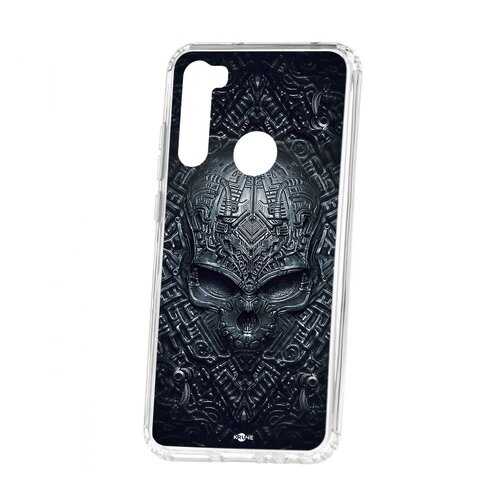 Чехол Kruche Xiaomi Redmi Note 8T Print Череп техно в МегаФон