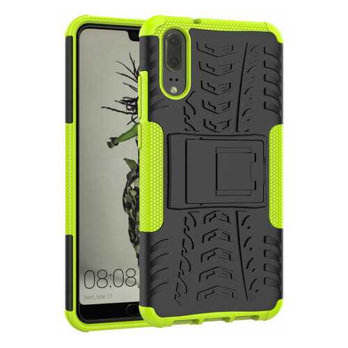 Чехол MyPads для LG Q6 Black/Green в МегаФон