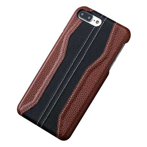 Чехол MyPads Premium для iPhone 5 / 5SE Black/Brown в МегаФон