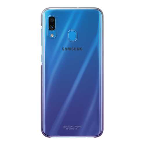 Чехол Samsung для A30 Purple/Transparent в МегаФон