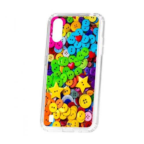 Чехол Samsung Galaxy A01/A015 Kruche Print Пуговки в МегаФон