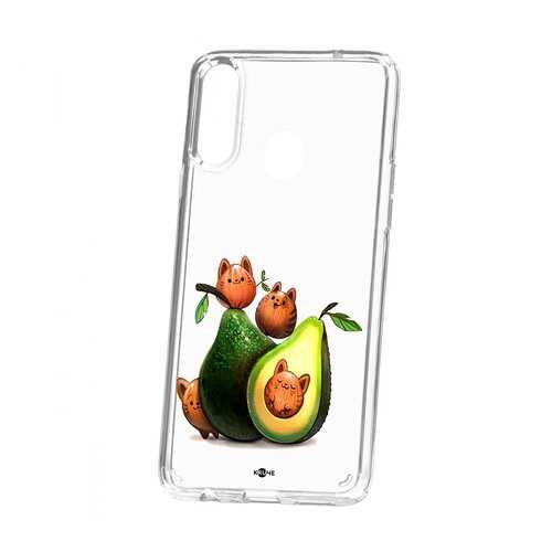 Чехол Samsung Galaxy A20S Kruche Print Авокотики в МегаФон