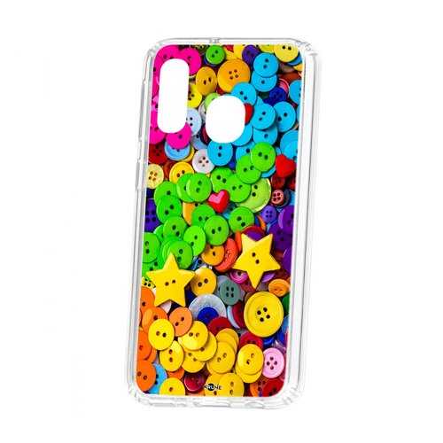 Чехол Samsung Galaxy A40 2019 Kruche Print Пуговки в МегаФон