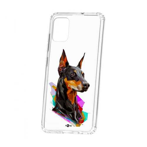 Чехол Samsung Galaxy A51 Kruche Print Доберман в МегаФон