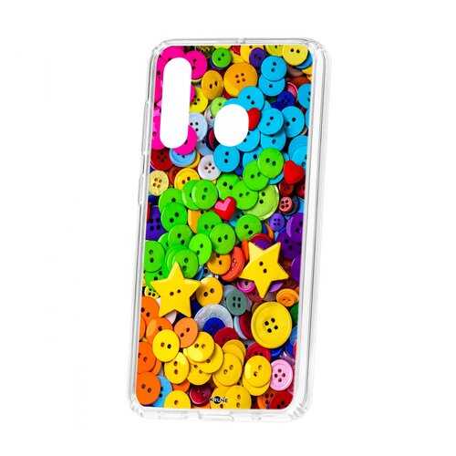 Чехол Samsung Galaxy A60 2019 Kruche Print Пуговки в МегаФон
