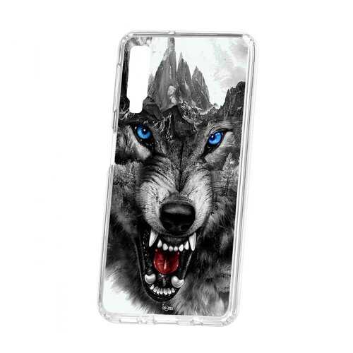 Чехол Samsung Galaxy A7 (2018) A750 Kruche Print Волк в МегаФон