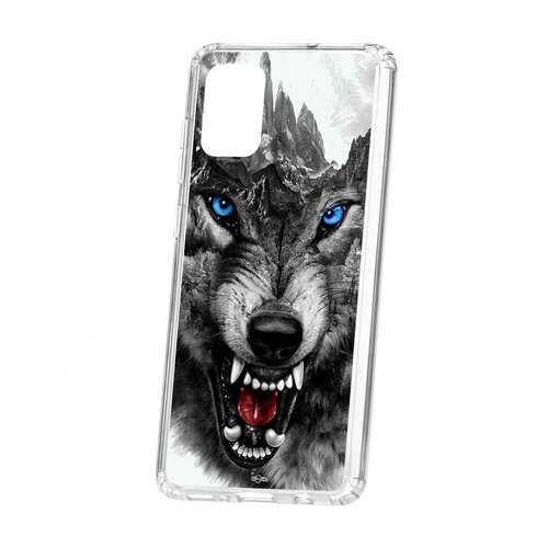 Чехол Samsung Galaxy A71 Kruche Print Волк в МегаФон