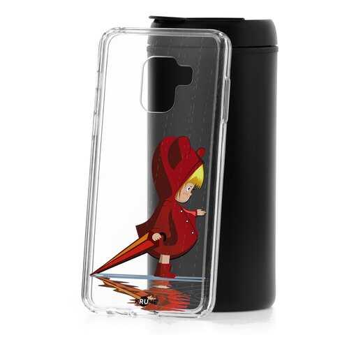Чехол Samsung Galaxy A8 2018 (A530) Kruche Print Девочка с зонтом в МегаФон