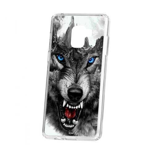 Чехол Samsung Galaxy A8+ 2018 (A730) Kruche Print Волк в МегаФон