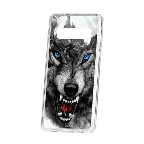 Чехол Samsung Galaxy S10 Kruche Print Волк в МегаФон
