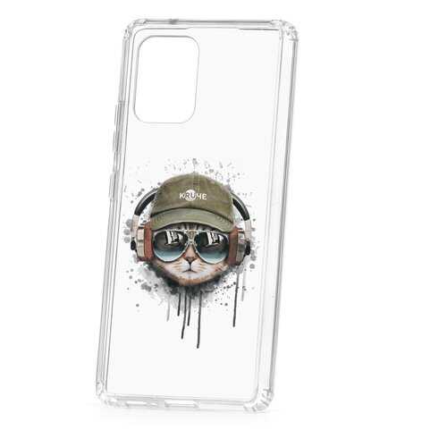 Чехол Samsung Galaxy S10 Lite Kruche Print Кот в наушниках в МегаФон