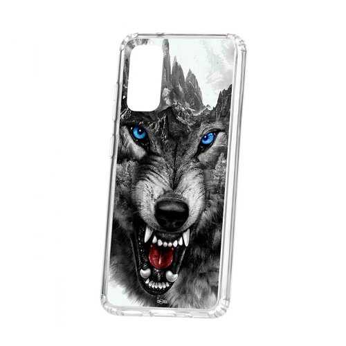 Чехол Samsung Galaxy S20 Kruche Print Волк в МегаФон