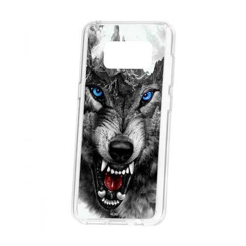 Чехол Samsung Galaxy S8 Kruche Print Волк в МегаФон