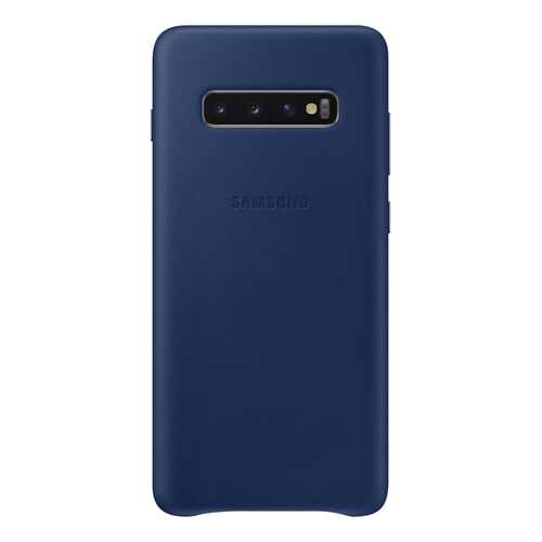 Чехол Samsung Leather Cover для Galaxy S10 Plus Dark Blue в МегаФон