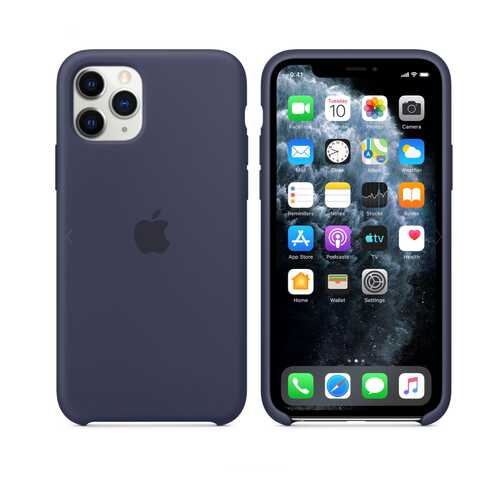 Чехол Silicone Case для Apple iPhone 11 Pro Midnight Blue Dark blue (MWYKLFE/A) в МегаФон