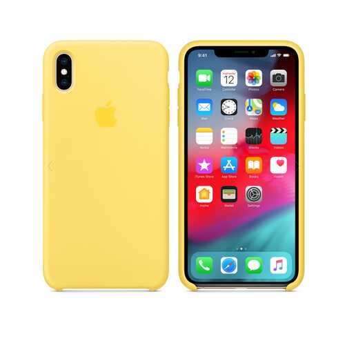 Чехол Silicone Case для Apple iPhone XS Max Canary Yellow Жёлтая (MWO24FE/A) в МегаФон