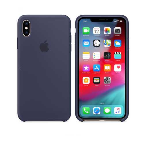 Чехол Silicone Case для Apple iPhone XS Max Midnight Blue Тёмно-Blue (MWU3AFE/A) в МегаФон