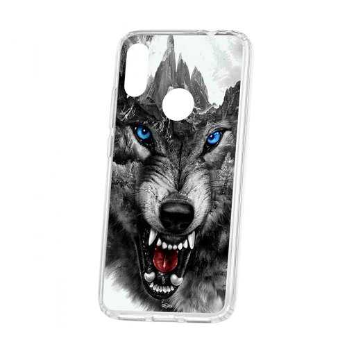 Чехол Xiaomi Redmi Note 7 Kruche Print Волк в МегаФон
