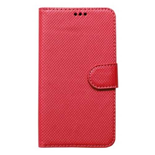 Универсальный кожаный чехол-книжка Texture (5.8-6.0) Red в МегаФон
