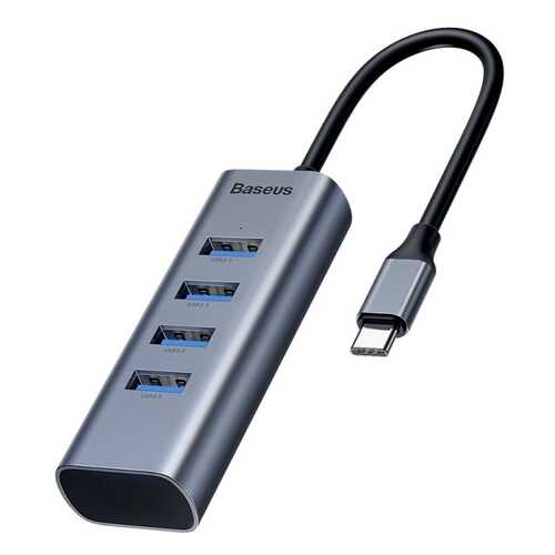 Адаптер Baseus Enjoy HUB Adapter from USB-C to 4x USB 3.0 and USB-C PD Grey в МегаФон