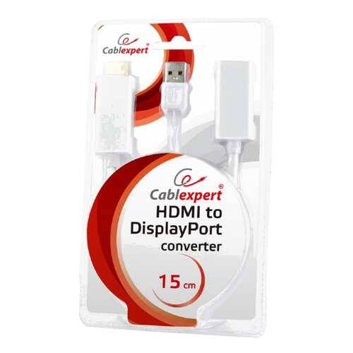 Адаптер HDMI на DisplayPort конвертер Cablexpert DSC-HDMI-DPW плюс usb питание, белый в МегаФон