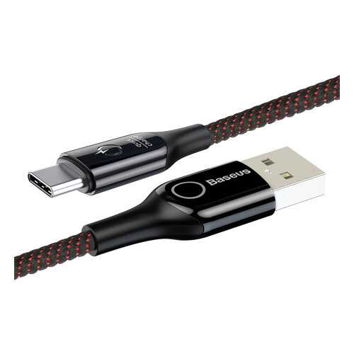 Кабель Baseus C-shaped Light Intelligent Type-C 1m Black/Black в МегаФон