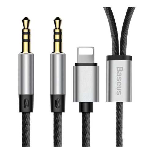 Кабель Baseus L33 Lightning 3.5 mm to 3.5 mm AUX Audio Cable 1.2m Silver/Black в МегаФон