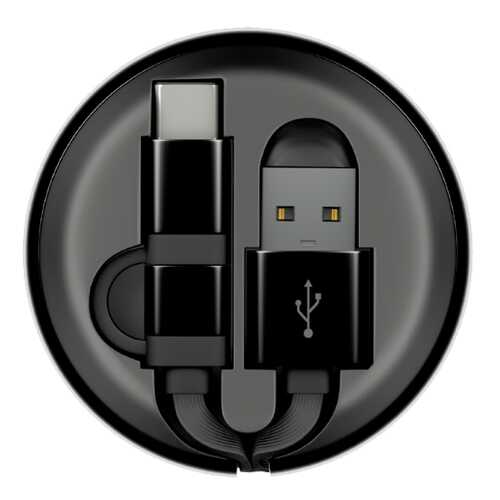 Кабель InterStep MicroUSB+TypeC USB 0,9м Black/Black в МегаФон