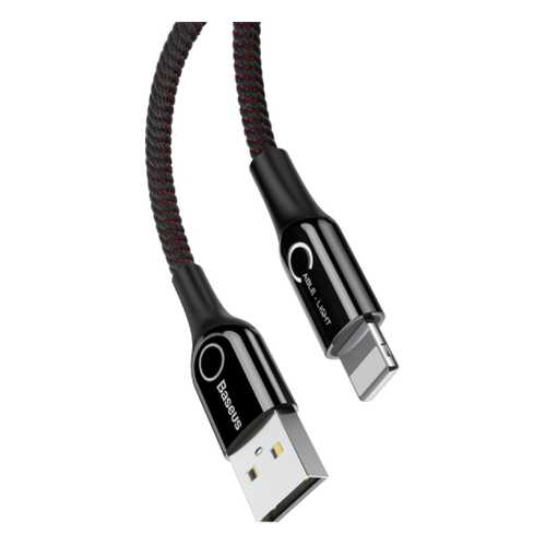 Кабель IP devices Baseus C-shaped Light Intelligent power-off Lightning 1m Black в МегаФон