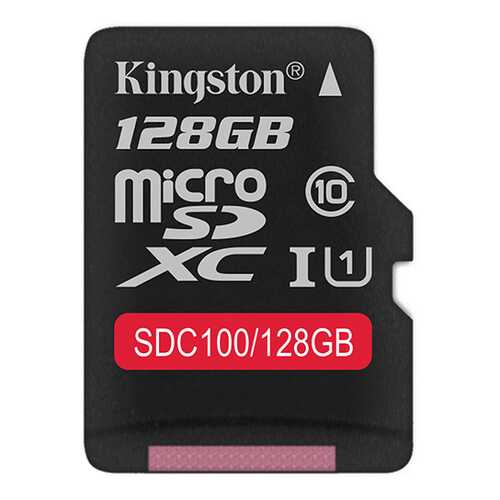 Карта памяти Kingston microSDXC 128GB Class 10 (SDC100/128GB) в МегаФон