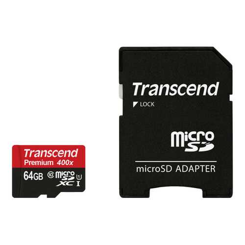 Карта памяти Transcend Micro SDXC Premium TS64GUSDU1 64GB в МегаФон