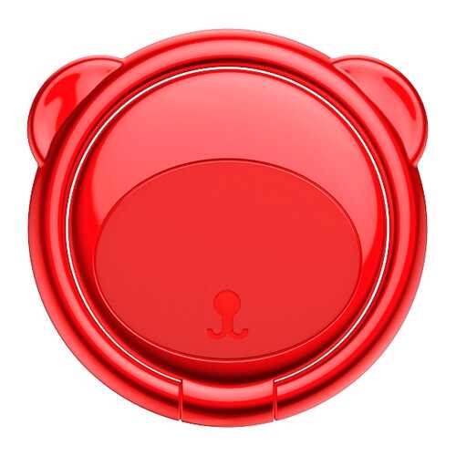 Кольцо-держатель Baseus Bear Finger Metal Ring Grip Stand Holder Red в МегаФон