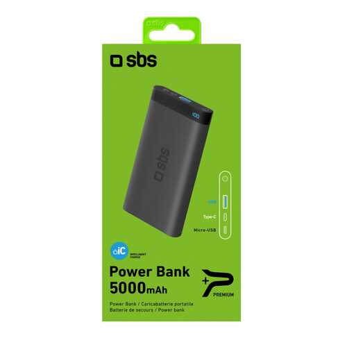 Внешний аккумулятор SBS с дисплеем 5000 mAh Black в МегаФон