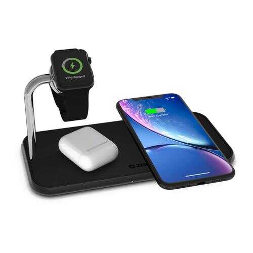 Беспроводное зарядное устройство Zens Dual+Watch Aluminium Wireless Charger ZEDC05B Black в МегаФон