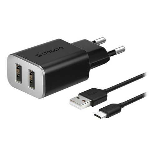 Deppa СЗУ2 2.4A+microUSB black в МегаФон