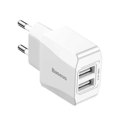 Сетевое зарядное устройство Baseus Mini 2USB 2.1A White в МегаФон