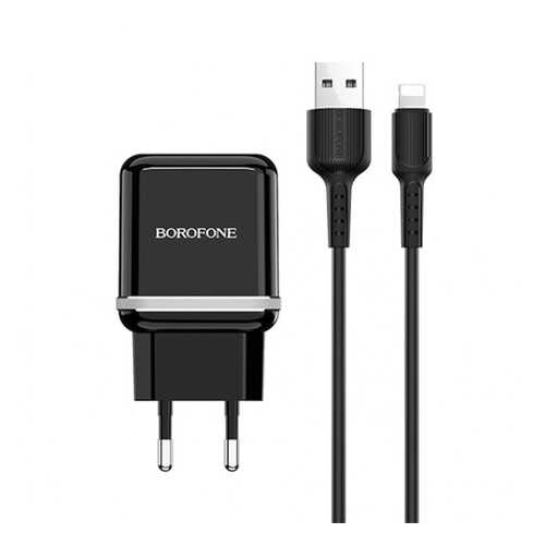 Сетевое зарядное устройство Borofone BA25A 2USB 2.4A Black в МегаФон