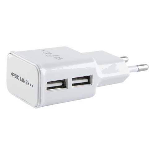 Сетевое зарядное устройство Red Line 2 USB , 2.1A + 8pin для Apple, White в МегаФон