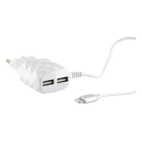 Сетевое зарядное устройство Red Line 2 USB+8pin для Apple , 2.1A, White в МегаФон