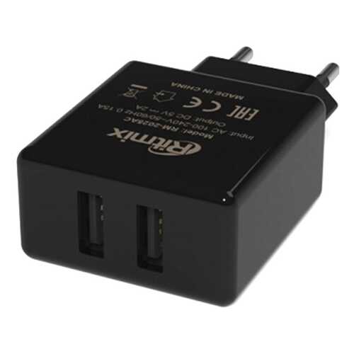 Сетевое зарядное устройство Ritmix RM-2025 2 USB 2A Black в МегаФон