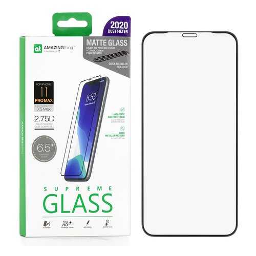 Защитное стекло AMAZINGthing Full Glue Anti-Glare Black 0.33mm для Apple iPhone XS Max в МегаФон