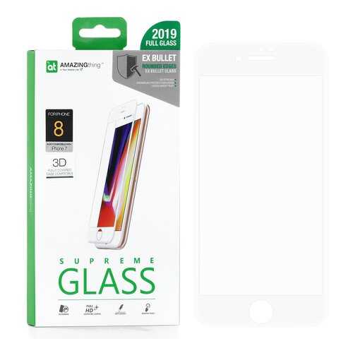 Защитное стекло AMAZINGthing SupremeGlass Extra Hard 3D White 0.3mm для Apple iPhone 7 в МегаФон
