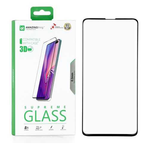 Защитное стекло AMAZINGthing SupremeGlass Full Screen 3D Black для Samsung Galaxy S10 в МегаФон