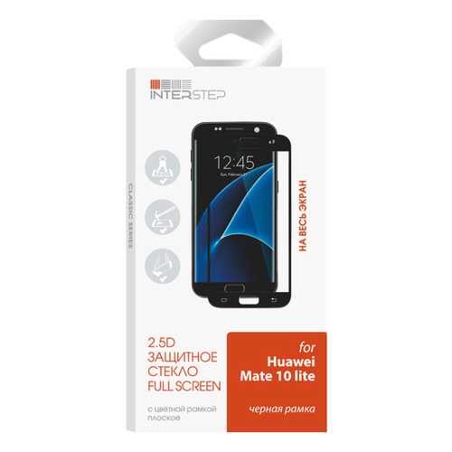 Защитное стекло InterStep для Huawei Mate 20 Lite Black в МегаФон