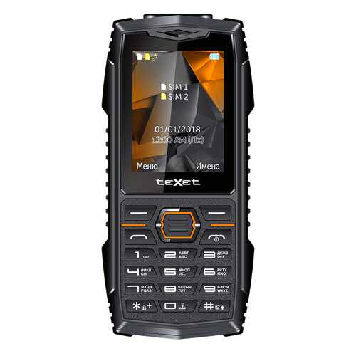 Мобильный телефон teXet TM-519R Black/Orange в МегаФон